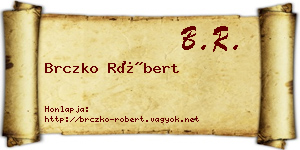 Brczko Róbert névjegykártya